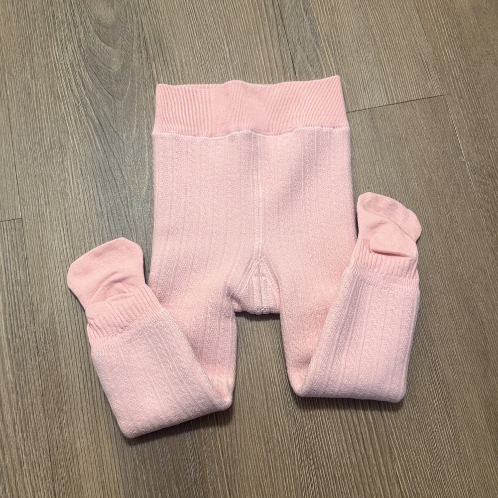 NWOT BABY GIRL PINK FLEECE LINED TIGHTS